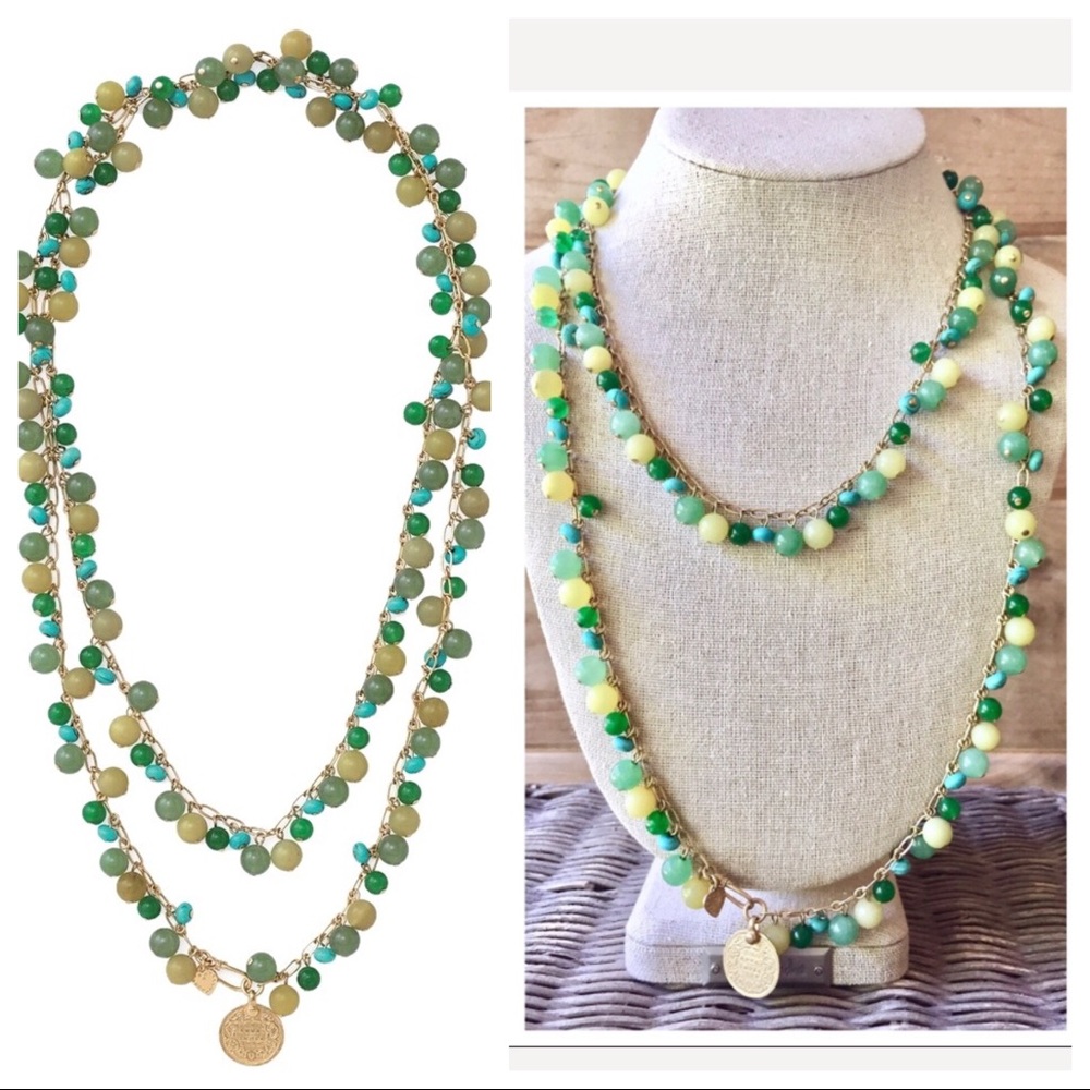 STELLA & DOT Semi Precious Copa Lariat, EUC